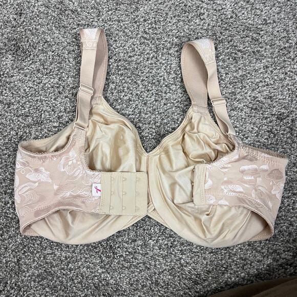 Wacoal 85567 Awareness Full Figure Seamless Bra Floral Natural Nude Sand 32G - Picture 3 of 8